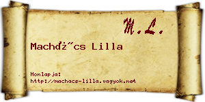 Machács Lilla névjegykártya