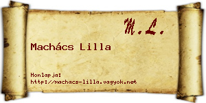 Machács Lilla névjegykártya